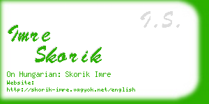 imre skorik business card